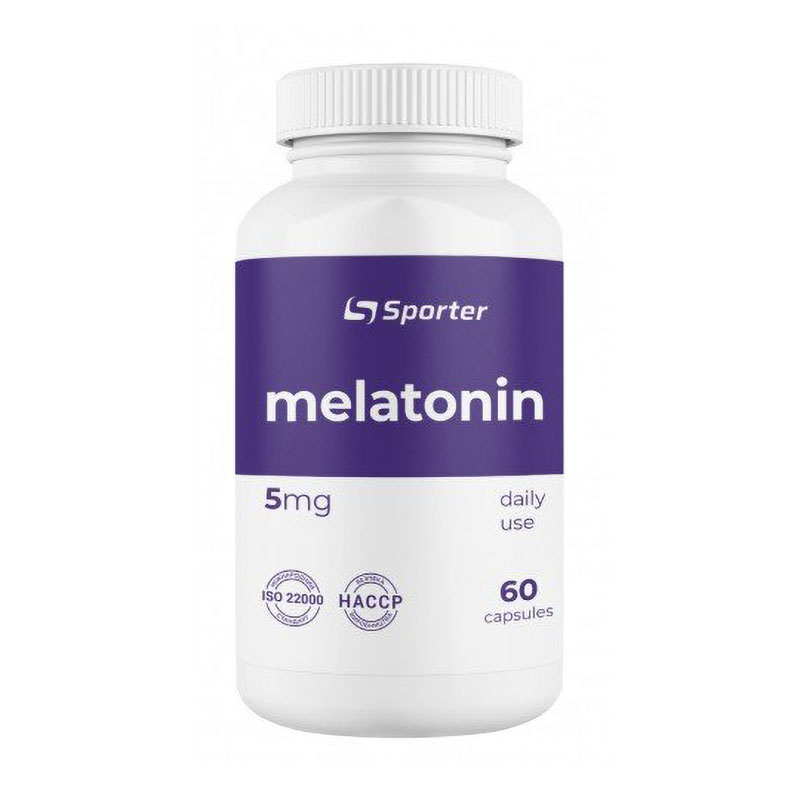 Мелатонін Sporter Melatonin 5 мг, 60 капсул
